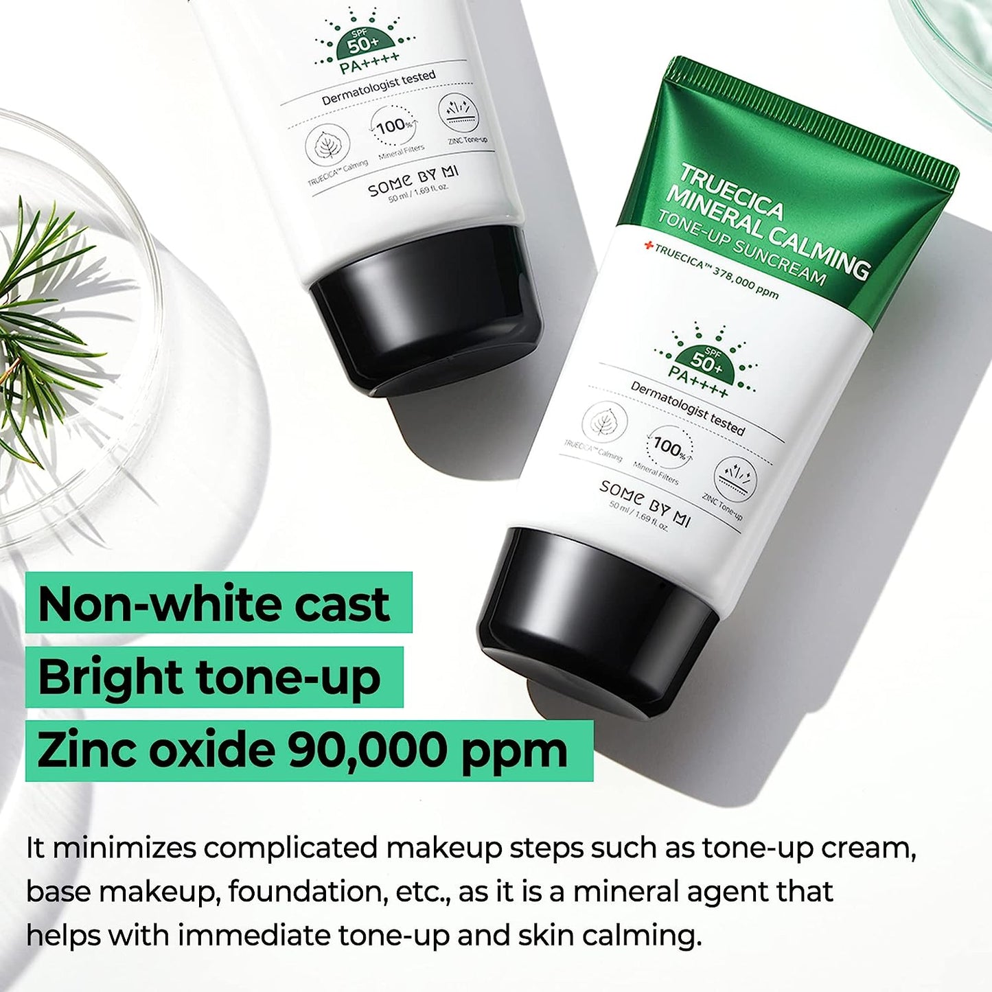 Truecica  Mineral   Calming   Tone-Up  Suncream