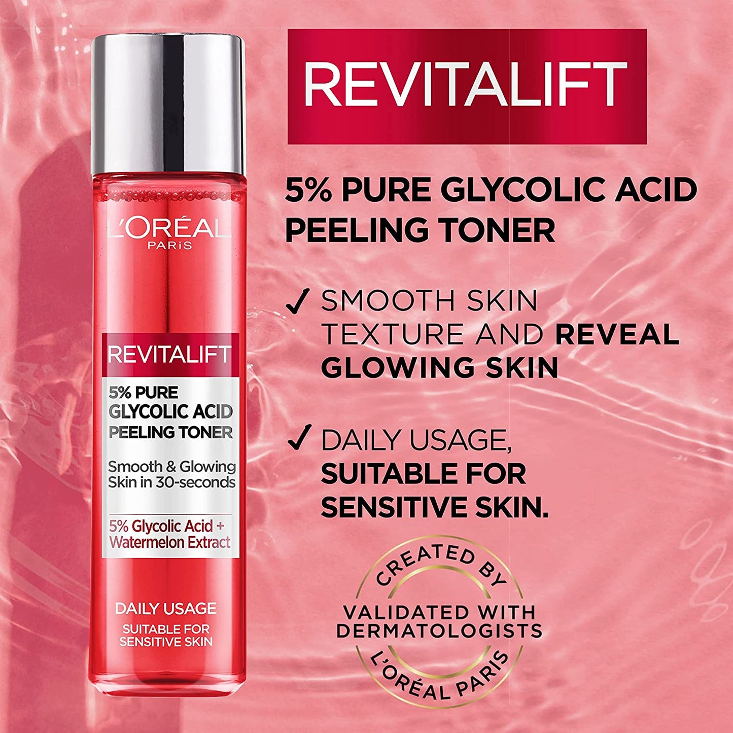 L'oreal  Paris  Revitalift  5% Glycolic  Acid  Peeling  Toner