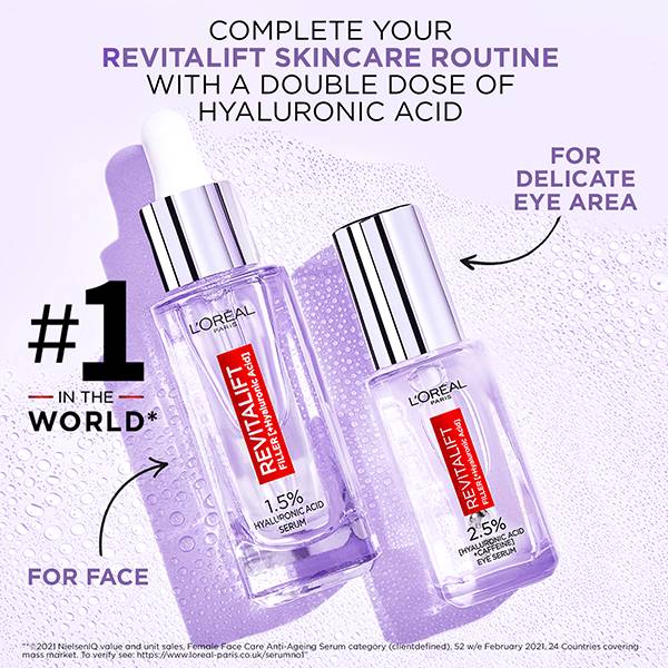 L'oreal  Paris  Innovation  Revitalift  Filler  (+ Hyaluronic Acid) 2.5% (Hyaluronic Acid+Caffeine )Eye Serum