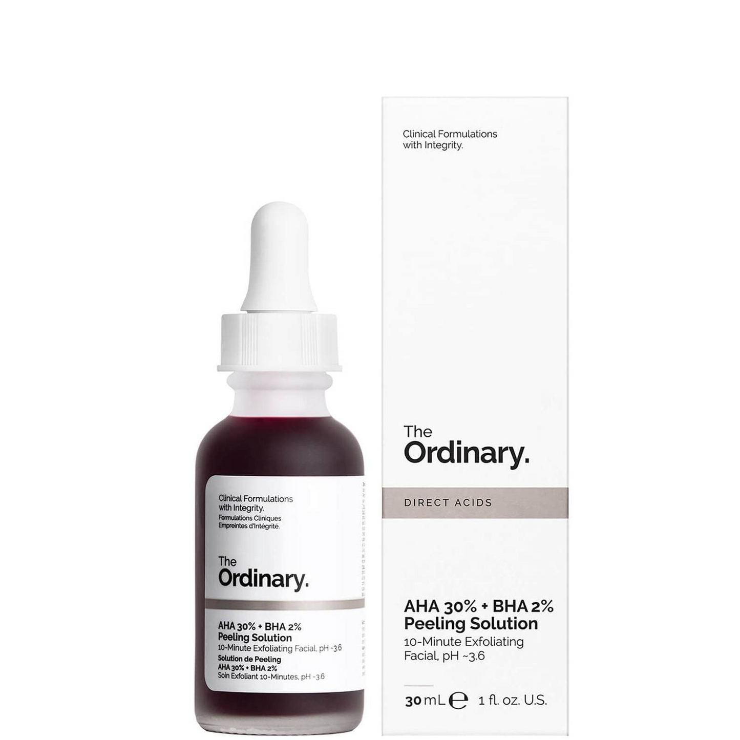 The ordinary Aha 30%+ Bha 2% Peeling Solution