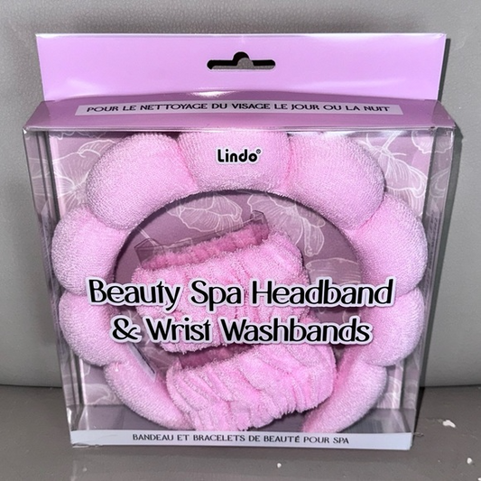 Lindo Beauty Spa Headband And Wrist Washbands