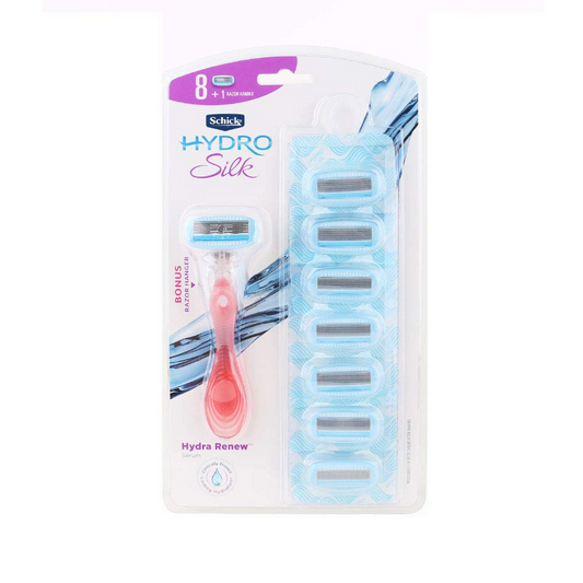 Schick  Hydro Silk Women's Razor 1 Handle + 8 Cartridges