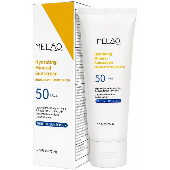 Melao   Hydrating    Mineral   Sunscreen   Spf 50 Face Body