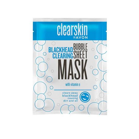 Clearskin By Avon Blackhead Clearing Bubble Sheet Mask With Vitamin E