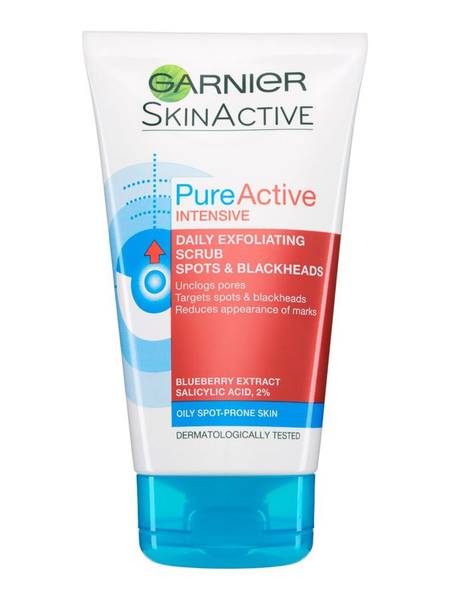 Garnier  Skinactive  Pureactive   Intensive  Spots  And  Blackhead  Daily Exfoliating  Scrub