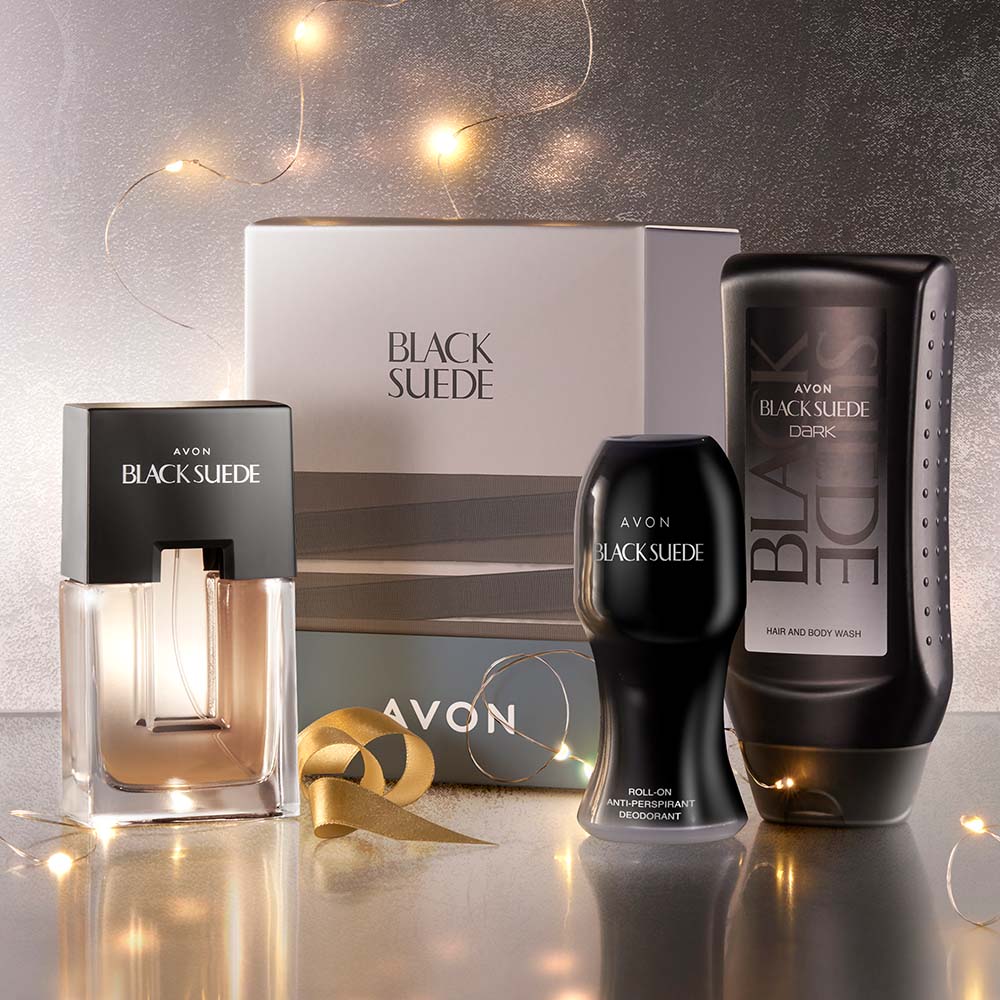 Avon  Black  Suede  Aftershave  Gift  Set