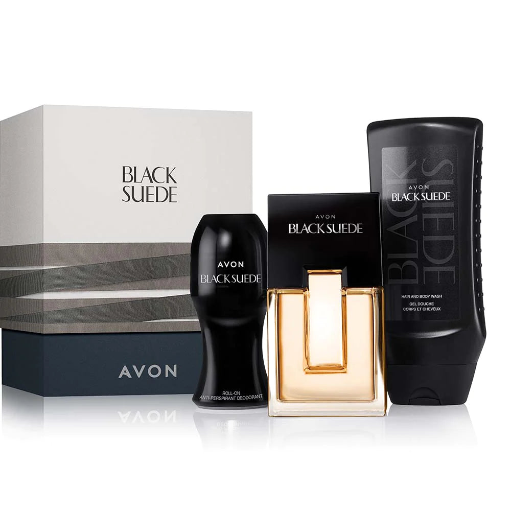 Avon  Black  Suede  Aftershave  Gift  Set