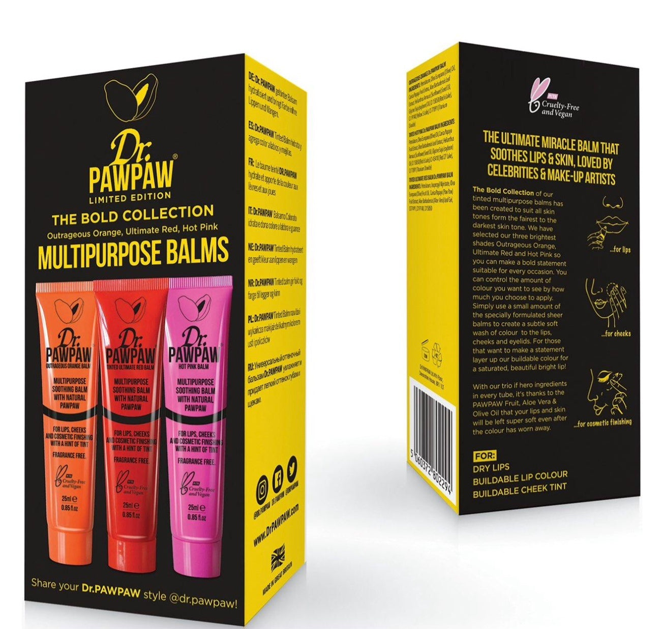 Dr. Pawpaw limited edition the bold collection multipupose balms