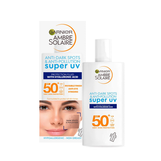 Garnier  Ambre  Solaire  Anti -Dark  Spots  And Anti-Pollution  Super  Uv  Spf  50+