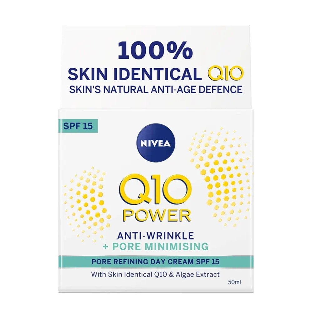 Nivea   Spf  15  Q10  Power  Anti -Wrinkle + Pore  Minimising Pore  Refining  Day  Cream